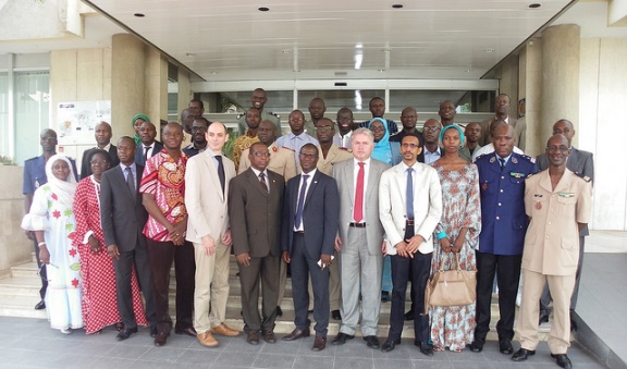 Honorable Mr. Demba Diouf, Director of Cabinet of the Minister of the Armed Forces and the members of the Chemical, Biological and Nuclear National Commission at the meeting on Senegalese’s volontary National Action Plan held in cooperation with the 1540 Committee and UNREC, Dakar, Senegal, 18 to 19 June 2015.